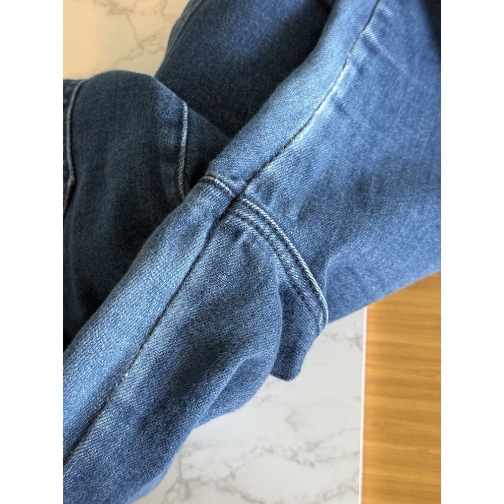 Anthropologie Pilcro The Skipper Jeans Womens 31 Dark Blue High Rise Wide Leg - Picture 13 of 13
